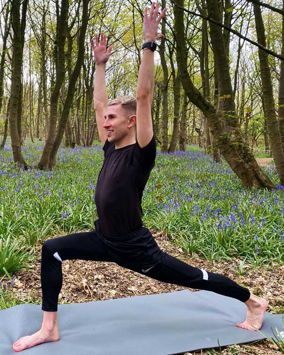 Cockley Woodland Wellness Callum our Yoga Instructor